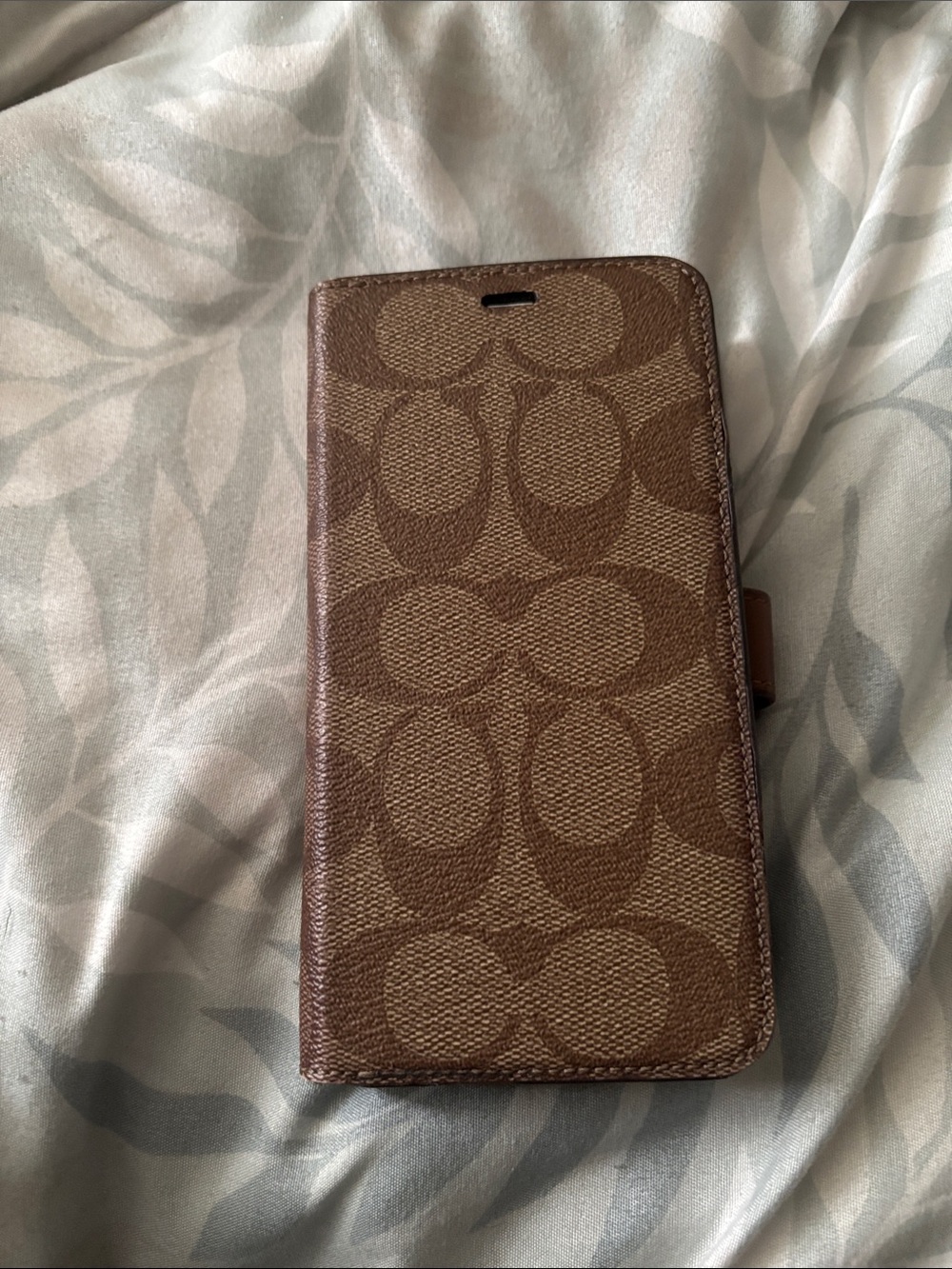 Coach Brown Signature Folio Phone Case